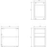 Mexen Box-A armoire ouverte avec étagère 30 cm, noire mate - 91AX2-0300-470-0-71