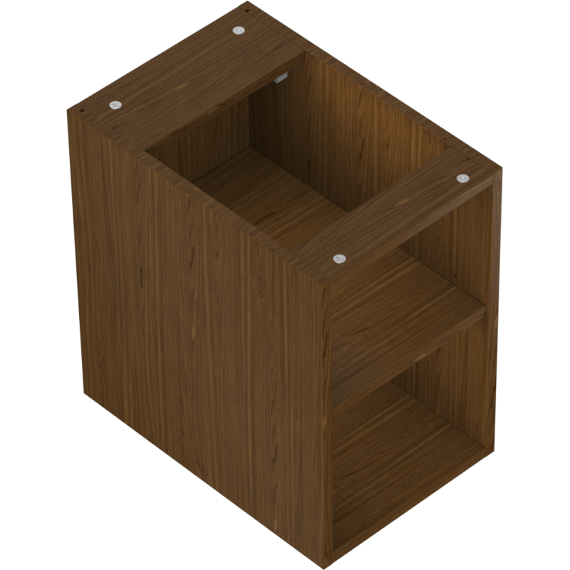 Mexen Box-A armoire ouverte avec étagère 30 cm, noyer - 91AX2-0300-470-0-86