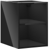 Box-A par Mexen - Armoire ouverte avec étagère 35 cm, noir brillant - 91AX2-0350-470-0-70
