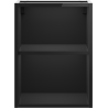 Box-A par Mexen - Armoire ouverte avec étagère 35 cm, noir brillant - 91AX2-0350-470-0-70