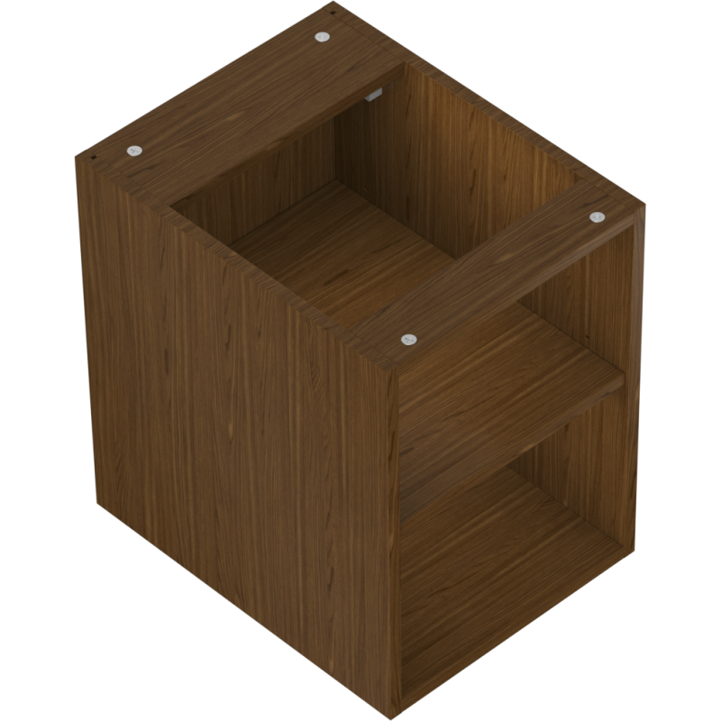 Mexen Box-A armoire ouverte avec étagère 35 cm, noyer - 91AX2-0350-470-0-86