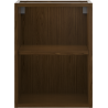 Mexen Box-A armoire ouverte avec étagère 35 cm, noyer - 91AX2-0350-470-0-86