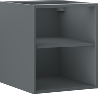 Mexen Box-A armoire ouverte avec étagère 40 cm, graphite mat - 91AX2-0400-470-0-66