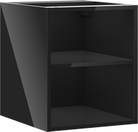 Mexen Box-A armoire ouverte avec étagère 40 cm, noir brillant - 91AX2-0400-470-0-70