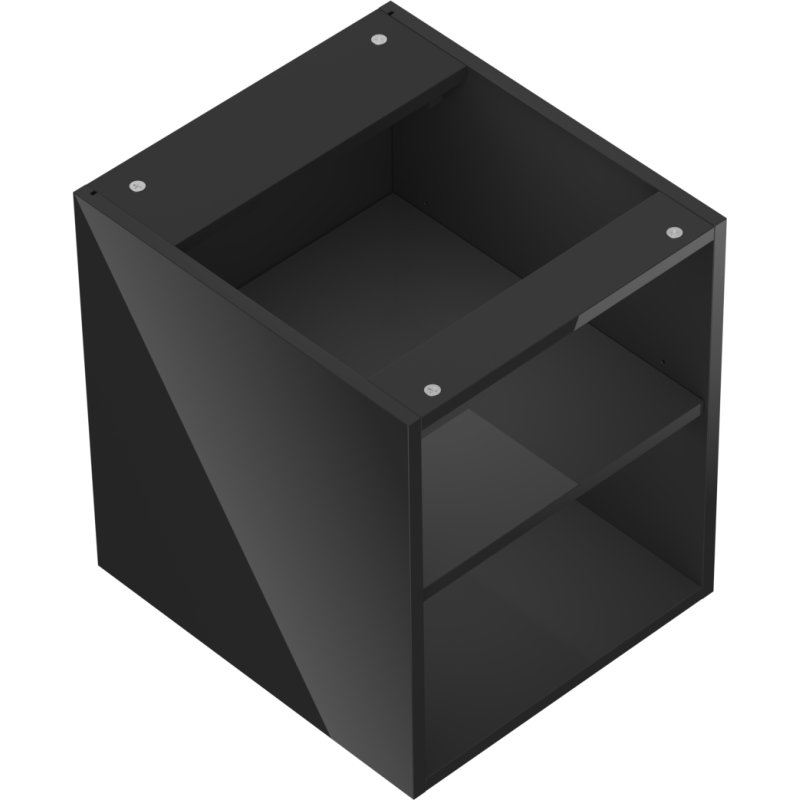Mexen Box-A armoire ouverte avec étagère 40 cm, noir brillant - 91AX2-0400-470-0-70