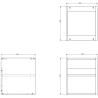 Mexen Box-A armoire ouverte avec étagère 40 cm, noir brillant - 91AX2-0400-470-0-70