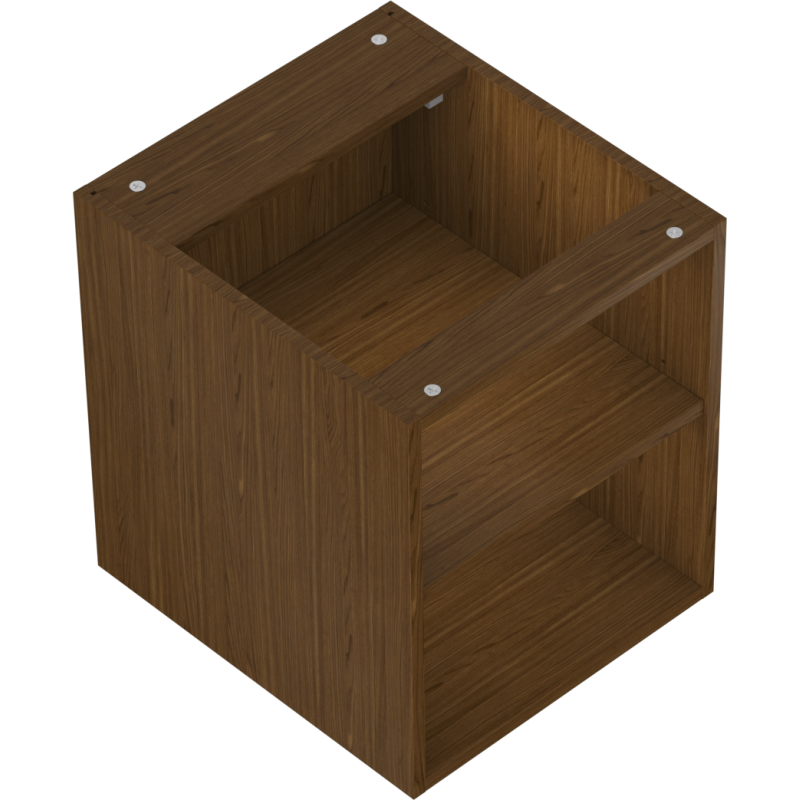 Mexen Box-A armoire ouverte avec étagère 40 cm, noyer - 91AX2-0400-470-0-86