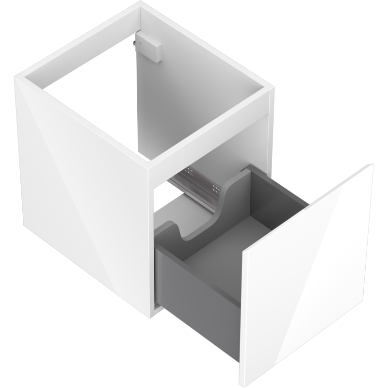 Mexen Orio meuble de salle de bains sous vasque 40 cm, 1 tiroir, blanc brillant - 91A10-04047-1-BF00