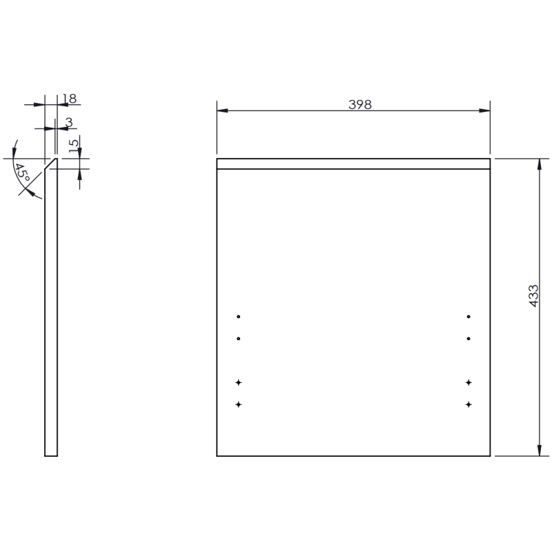 Mexen Orio meuble de salle de bain sous lavabo 40 cm, 1 tiroir, graphite mat - 91A10-04047-1-BF66