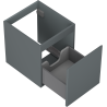 Mexen Orio meuble de salle de bain sous lavabo 40 cm, 1 tiroir, graphite mat - 91A10-04047-1-BF66