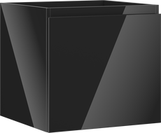 Mexen Orio meuble de salle de bain sous-lavabo 50 cm, 1 tiroir, noir brillant - 91A10-05047-1-BF70