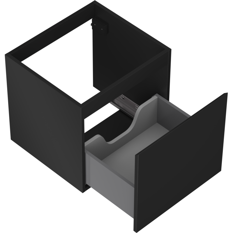 Mexen Orio meuble de salle de bains sous lavabo 50 cm, 1 tiroir, noir mat - 91A10-05047-1-BF71