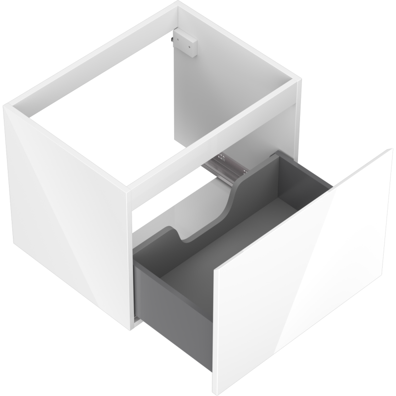Mexen Orio meuble de salle de bain sous lavabo 60 cm, 1 tiroir, blanc brillant - 91A10-06047-1-BF00