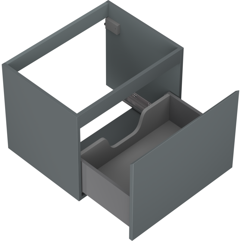 Mexen Orio meuble de salle de bains sous lavabo 60 cm, 1 tiroir, graphite mat - 91A10-06047-1-BF66