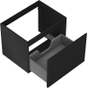 Mexen Orio meuble de salle de bain sous-lavabo 60 cm, 1 tiroir, noir mat - 91A10-06047-1-BF71