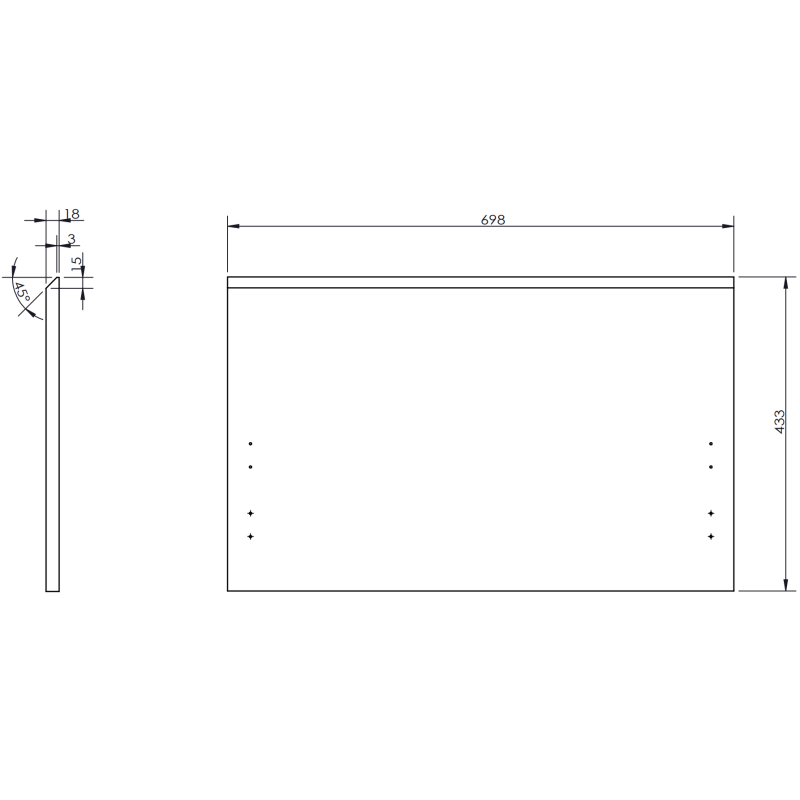 Mexen Orio meuble de salle de bain sous lavabo 70 cm, 1 tiroir, graphite mat - 91A10-07047-1-BF66
