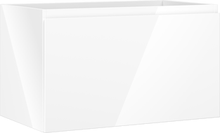 Mexen Orio meuble sous-lavabo 80 cm, 1 tiroir, blanc brillant - 91A10-08047-1-BF00