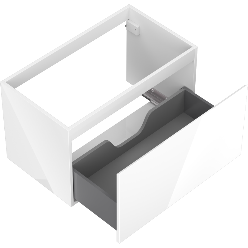 Mexen Orio meuble sous-lavabo de salle de bain 80 cm, 1 tiroir, blanc brillant - 91A10-08047-1-BF00