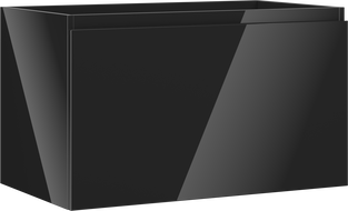 Mexen Orio meuble de salle de bain sous-vasque 80 cm, 1 tiroir, noir brillant - 91A10-08047-1-BF70