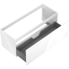 Mexen Orio meuble de salle de bains sous-vasque 120 cm, 1 tiroir, blanc brillant - 91A10-12047-1-BF00