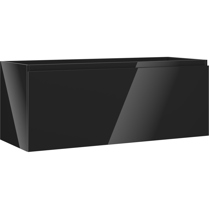 Mexen Orio armoire de salle de bain sous lavabo 120 cm, 1 tiroir, noir brillant - 91A10-12047-1-BF70