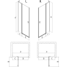 Mexen Mist L porte de douche pivotante 110 cm, transparent, doré brossé - 8A4L-110-000-55-00