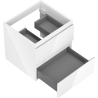 Mexen Orio armoire de salle de bains sous lavabo 50 cm, 2 tiroirs, blanc brillant - 91A10-05047-2-BFF00