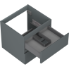 Mexen Orio meuble de salle de bain sous-lavabo 50 cm, 2 tiroirs, graphite mat - 91A10-05047-2-BFF66