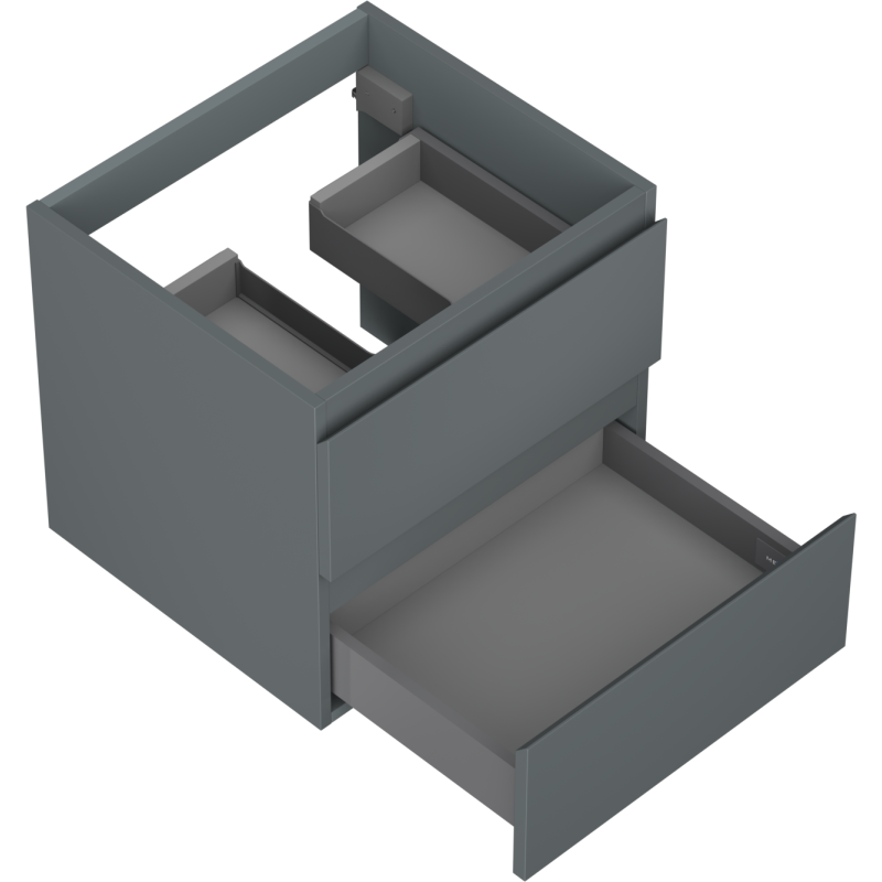 Mexen Orio meuble de salle de bain sous-lavabo 50 cm, 2 tiroirs, graphite mat - 91A10-05047-2-BFF66