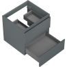 Mexen Orio meuble de salle de bain sous-lavabo 50 cm, 2 tiroirs, graphite mat - 91A10-05047-2-BFF66
