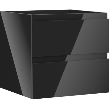 Mexen Orio meuble de salle de bain sous vasque 50 cm, 2 tiroirs, noir brillant - 91A10-05047-2-BFF70