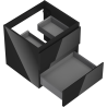 Mexen Orio meuble de salle de bain sous lavabo 50 cm, 2 tiroirs, noir brillant - 91A10-05047-2-BFF70