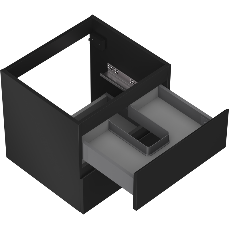 Mexen Orio meuble de salle de bain sous lavabo 50 cm, 2 tiroirs, noir mat - 91A10-05047-2-BFF71