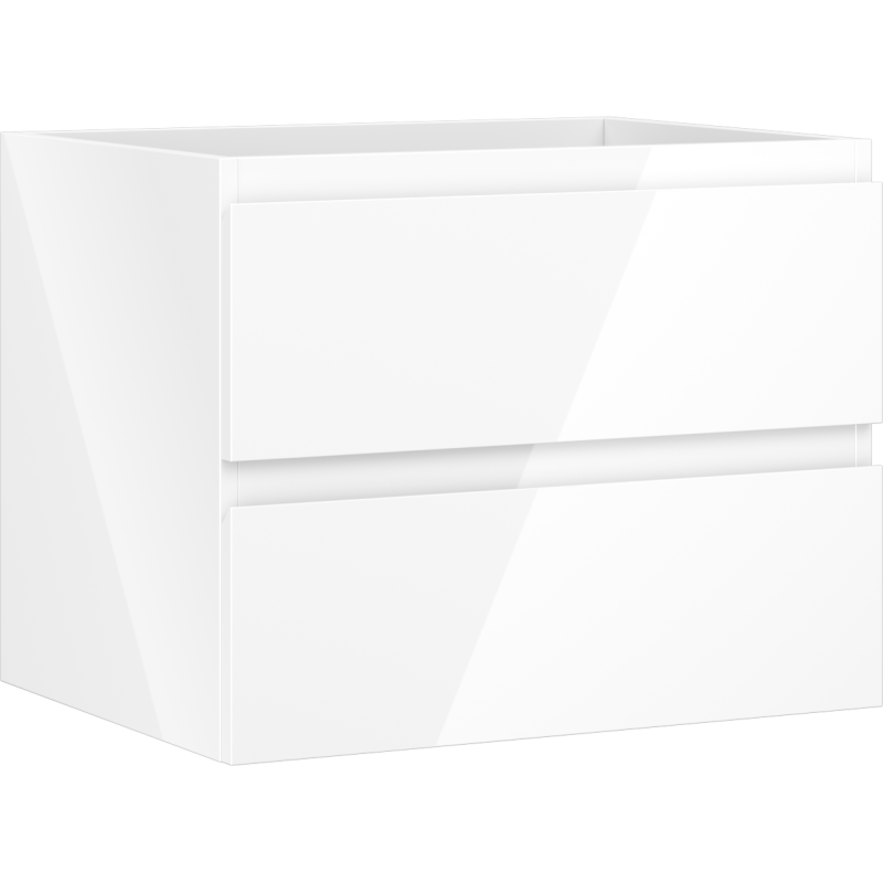 Mexen Orio meuble-lavabo salle de bain 60 cm, 2 tiroirs, blanc brillant - 91A10-06047-2-BFF00