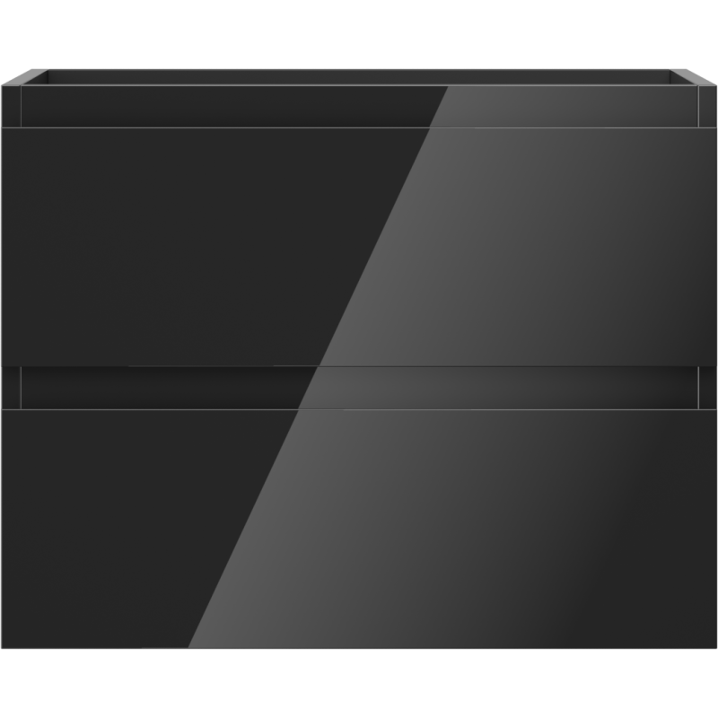 Mexen Orio meuble-lavabo 60 cm, 2 tiroirs, noir brillant - 91A10-06047-2-BFF70