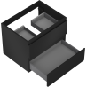 Mexen Orio meuble de salle de bain sous-vasque 60 cm, 2 tiroirs, noir mat - 91A10-06047-2-BFF71