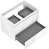 Mexen Orio armoire de salle de bains sous-vasque 70 cm, 2 tiroirs, blanc brillant - 91A10-07047-2-BFF00