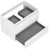Mexen Orio meuble de salle de bain sous-lavabo 70 cm, 2 tiroirs, blanc mat - 91A10-07047-2-BFF01