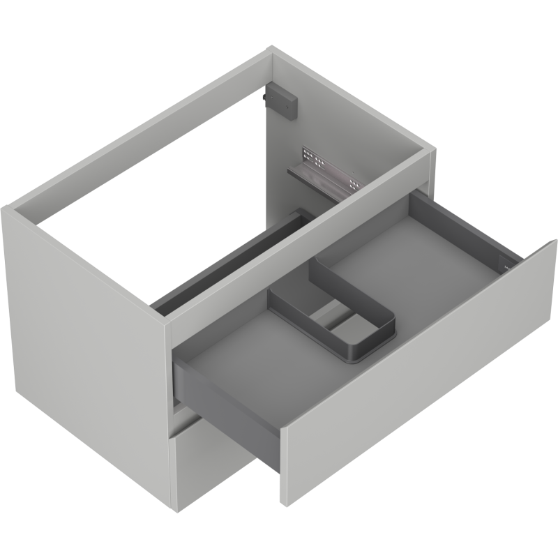 Mexen Orio armoire de salle de bain sous-lavabo 70 cm, 2 tiroirs, gris mat - 91A10-07047-2-BFF62