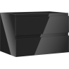 Mexen Orio meuble de salle de bain sous lavabo 70 cm, 2 tiroirs, noir brillant - 91A10-07047-2-BFF70