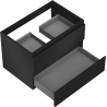 Mexen Orio meuble de salle de bain sous lavabo 70 cm, 2 tiroirs, noir mat - 91A10-07047-2-BFF71