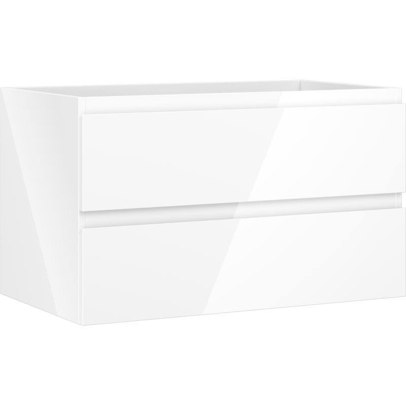 Mexen Orio armoire de salle de bain pour vasque 80 cm, 2 tiroirs, blanc brillant - 91A10-08047-2-BFF00