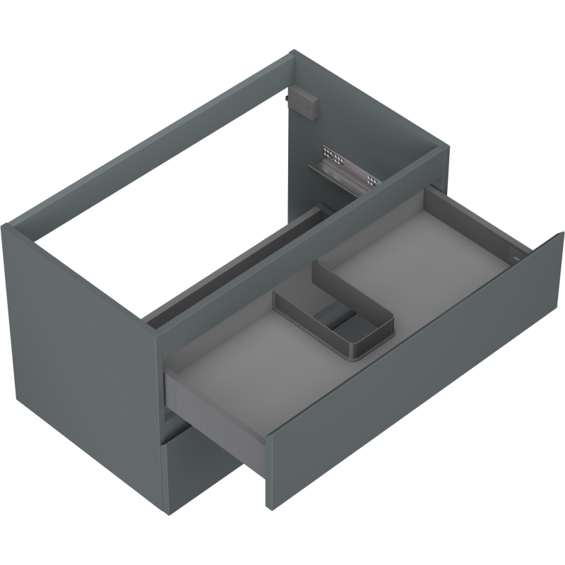 Mexen Orio armoire de salle de bains sous-vasque 80 cm, 2 tiroirs, graphite mat - 91A10-08047-2-BFF66