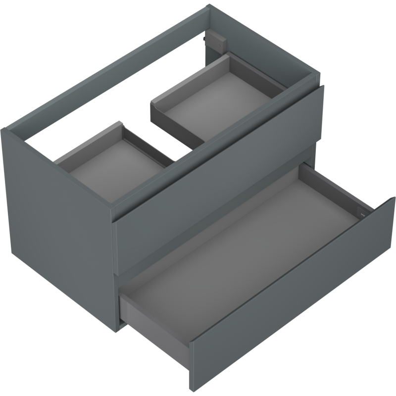 Mexen Orio armoire de salle de bains sous-vasque 80 cm, 2 tiroirs, graphite mat - 91A10-08047-2-BFF66