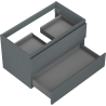 Mexen Orio meuble de salle de bain sous-lavabo 80 cm, 2 tiroirs, graphite mat - 91A10-08047-2-BFF66