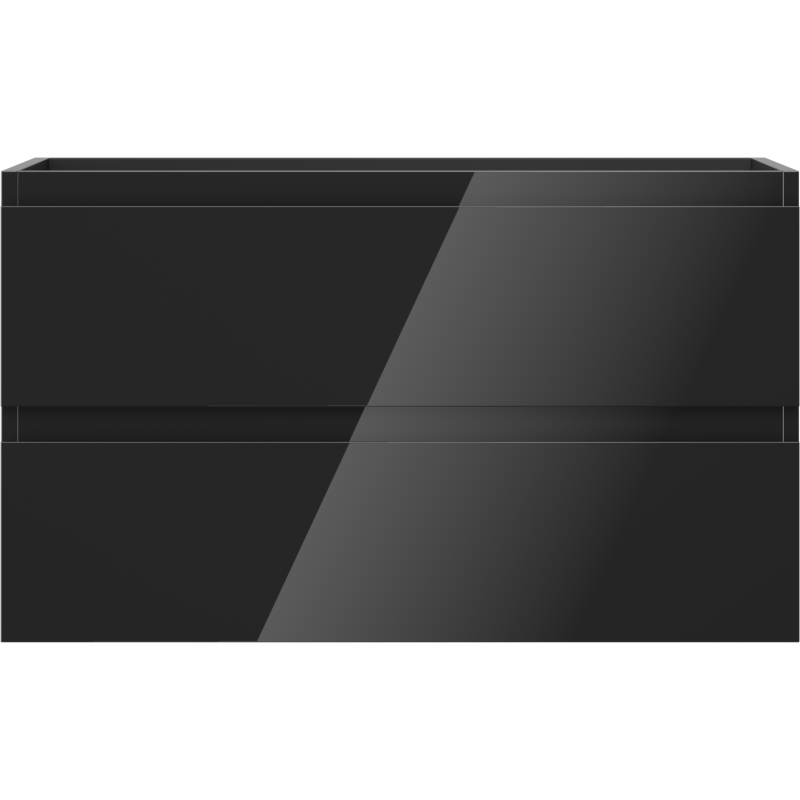 Mexen Orio meuble de salle de bain sous-lavabo 80 cm, 2 tiroirs, noir brillant - 91A10-08047-2-BFF70