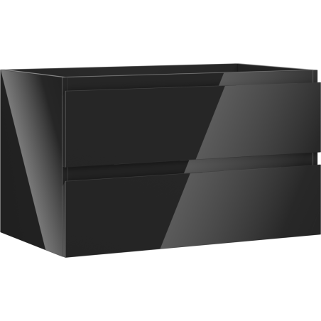 Mexen Orio meuble lavabo 80 cm, 2 tiroirs, noir brillant - 91A10-08047-2-BFF70