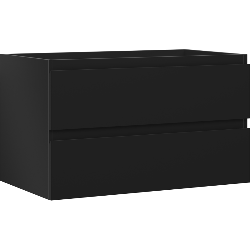 Mexen Orio meuble de salle de bain sous lavabo 80 cm, 2 tiroirs, noir mat - 91A10-08047-2-BFF71