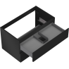 Mexen Orio meuble de salle de bain sous lavabo 80 cm, 2 tiroirs, noir mat - 91A10-08047-2-BFF71
