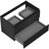 Mexen Orio meuble de salle de bain sous lavabo 80 cm, 2 tiroirs, noir mat - 91A10-08047-2-BFF71